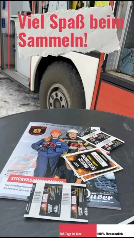 Unser eigenes Stickeralbum, endlich ist es da! 🔥🚒

Ab jetzt verfügbar bei @edeka_duever in Salzhausen.

Wir wünschen euch ganz viel Spaß beim Sammeln und Tauschen! 😊

Und hier schon mal eine kleine Erinnerung:
Ab jetzt findet jeden Samstag während des Aktionszeitraums die große Tauschbörse statt.
Kommt ab 12 Uhr zum Feuerwehrhaus und tauscht fleißig eure Sticker, am 17.01. geht es los 🥳