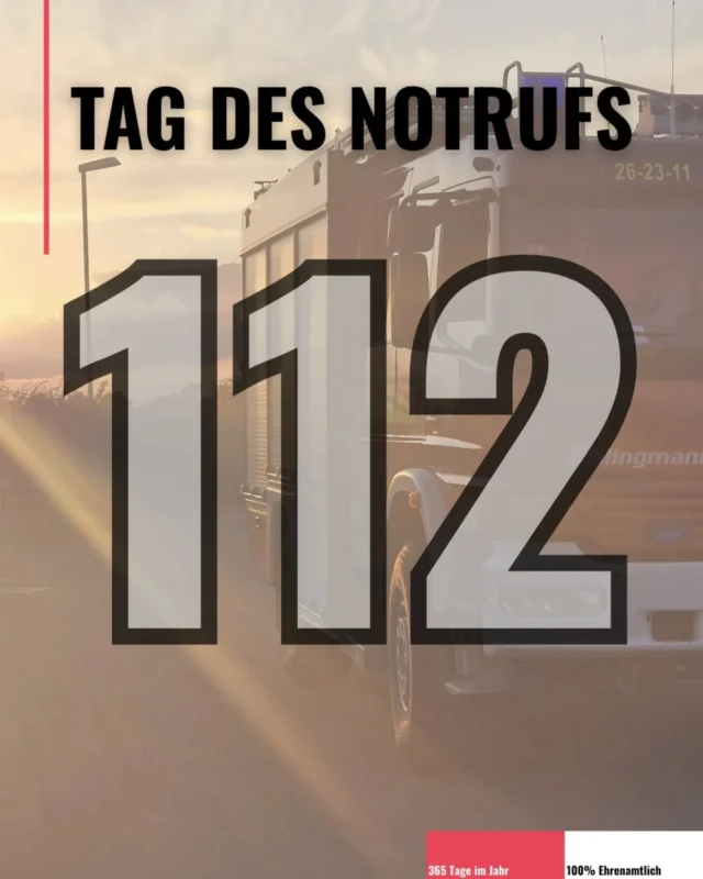 🚨 11. Februar – Tag des Notrufs 112 🚨

Ob Brand, Verkehrsunfall oder medizinischer Notfall – unter der 112 erreicht ihr in ganz Deutschland schnell und kostenlos Feuerwehr und Rettungsdienst. Die einheitliche Notrufnummer wurde 1973 in Deutschland eingeführt und ist seitdem aus der Gefahrenabwehr nicht mehr wegzudenken.

Auch auf jedem unserer Fahrzeuge steht die 112 gut sichtbar – als tägliche Erinnerung daran, wie wichtig ein schneller Notruf im Ernstfall ist.

Die Geschichte dahinter ist bewegend: Nach dem tragischen Unfalltod des achtjährigen Björn Steiger (@steigerstiftung ) setzte sich seine Familie für ein besser organisiertes Rettungswesen ein. Dieses Engagement hat maßgeblich dazu beigetragen, den Notruf zu verbessern und damit unzählige Leben zu retten.

❗ Wann die 112 wählen?
👉 Bei Bränden oder Rauchentwicklung
👉 Bei schweren Unfällen
👉 Bei lebensbedrohlichen Verletzungen oder Erkrankungen
👉 Wenn Menschen oder Tiere in akuter Gefahr sind

☎️ Ärztlicher Bereitschaftsdienst – 116 117
👉 Bei nicht lebensbedrohlichen Beschwerden außerhalb der Praxiszeiten
👉 Wenn ihr ärztliche Hilfe braucht, aber kein Rettungswagen erforderlich ist
👉 Zum Beispiel bei starken Schmerzen, Fieber oder plötzlich auftretenden Erkrankungen

⚠️ Im Zweifel gilt: Lieber einmal zu viel die 112 wählen als einmal zu wenig.

Wir sind rund um die Uhr einsatzbereit – denn im Notfall zählt jede Sekunde. 👨‍🚒🔥

#Notruf112 #TagDesNotrufs #FeuerwehrSalzhausen #112rettetLeben #wirfüreuch