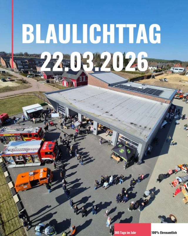 Blaulichttag 2026! 🔥🚨

Ein herzliches Dankeschön an alle Besucher*innen, die diesen besonderen Tag mit uns erlebt haben. Eure Begeisterung, euer Interesse und die vielen schönen Begegnungen haben den Blaulichttag für uns unvergesslich gemacht. 

Ebenso möchten wir unseren Kolleg*innen von Polizei, DLRG, DRK und den Johannitern danken, die sich eindrucksvoll präsentiert und den Tag bereichert haben. Ein großer Dank gilt außerdem den zahlreichen Sponsor*innen unserer Stickerstars-Aktion für ihre Unterstützung.

Nicht zu vergessen sind unsere Kamerad*innen der Feuerwehren FF Tangendorf, @ff_luebberstedt, @ffgarstedt und @feuerwehr.amelinghausen , die mit ihren Fahrzeugen eine großartige Ausstellung ermöglicht haben. 

Danke an alle, die außerdem dabei waren, mitgewirkt, unterstützt und diesen Tag zu etwas ganz Besonderem gemacht haben. 

Eure Feuerwehr Salzhausen 🚒