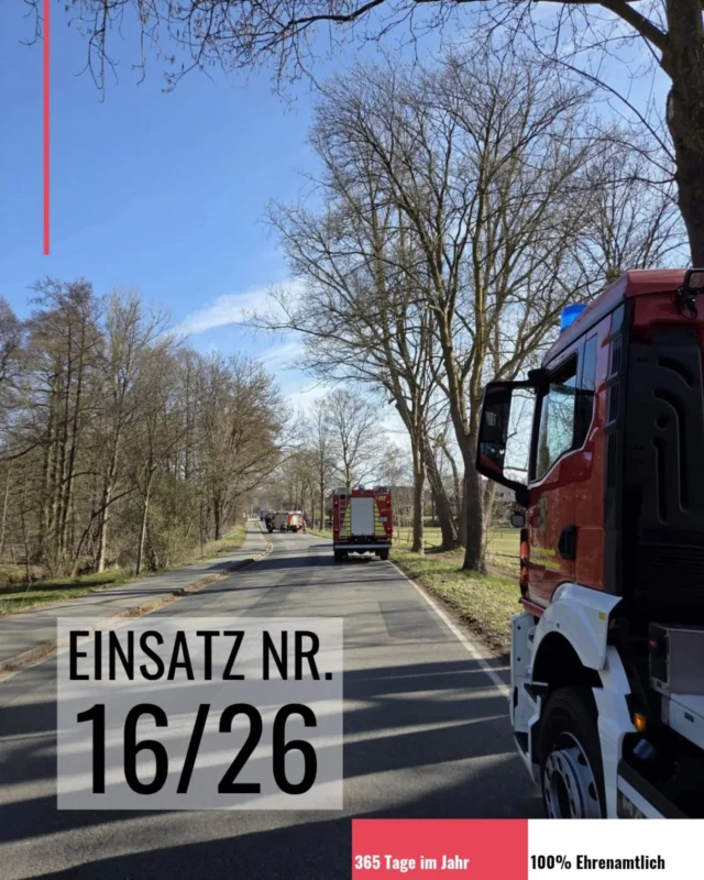 Gestern Morgen wurden wir zu einem THGAS2 - technische Hilfeleistung Gasaustritt alarmiert.
Wir stellten den Brandschutz sicher und errichteten aus Sicherheitsgründen eine Vollsperrung, da die Leitung direkt an der angrenzenden Wiese angebaggert wurde.
Die Einsatzstelle wurde dann an die Avacon übergeben welche den Schieber abstellte.
Nach ca. 2 Stunden war der Einsatz für uns beendet.