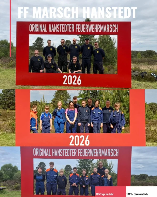 Letzte Woche Sonntag haben sowohl die Jugendfeuerwehr als auch die Aktiven Kameraden beim diesjährigen Feuerwehrmarsch in Hanstedt teilgenommen.

Auf einer Strecke von rund 10 Kilometern quer durch die Heide mussten viele spannende Stationen bewältigt werden.
Über Feuerwehrwissen, Geschicklichkeits- und Logikaufgaben und die ein- oder andere Frage zum Thema Natur war alles dabei.

Das besondere Highlight waren wie immer die letzten 3 Stationen bei denen der Köhlerteich mithilfe von Pontons, einer Seilbrücke und einem Floß überquert werden musste.

Die JF freut sich über den 36. und 50. Platz von 56 gestarteten Gruppen.
Die Aktive schaffte den 51. Platz von 88

Danke an die @feuerwehr_hanstedt für die wieder einmal tolle Ausrichtung, wir hatten einen tollen Tag und freuen uns schon sehr aufs nächste Jahr! 😊