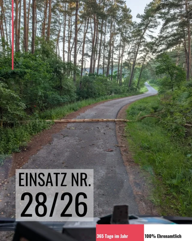 Wir sind am 30.05. früh morgens gegen 6 Uhr zu einem TH1 - technische Hilfeleistung / Baum auf Straße ausgerückt.
Der Ast konnte entfernt und die Straße somit schnell wieder freigegeben werden.
